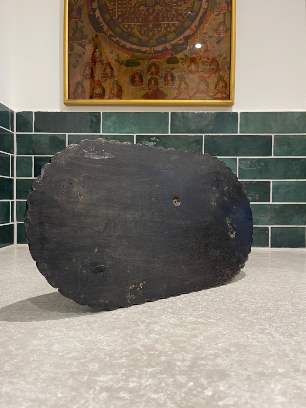 Nineteenth Century ebony elephant sculpture on base View III