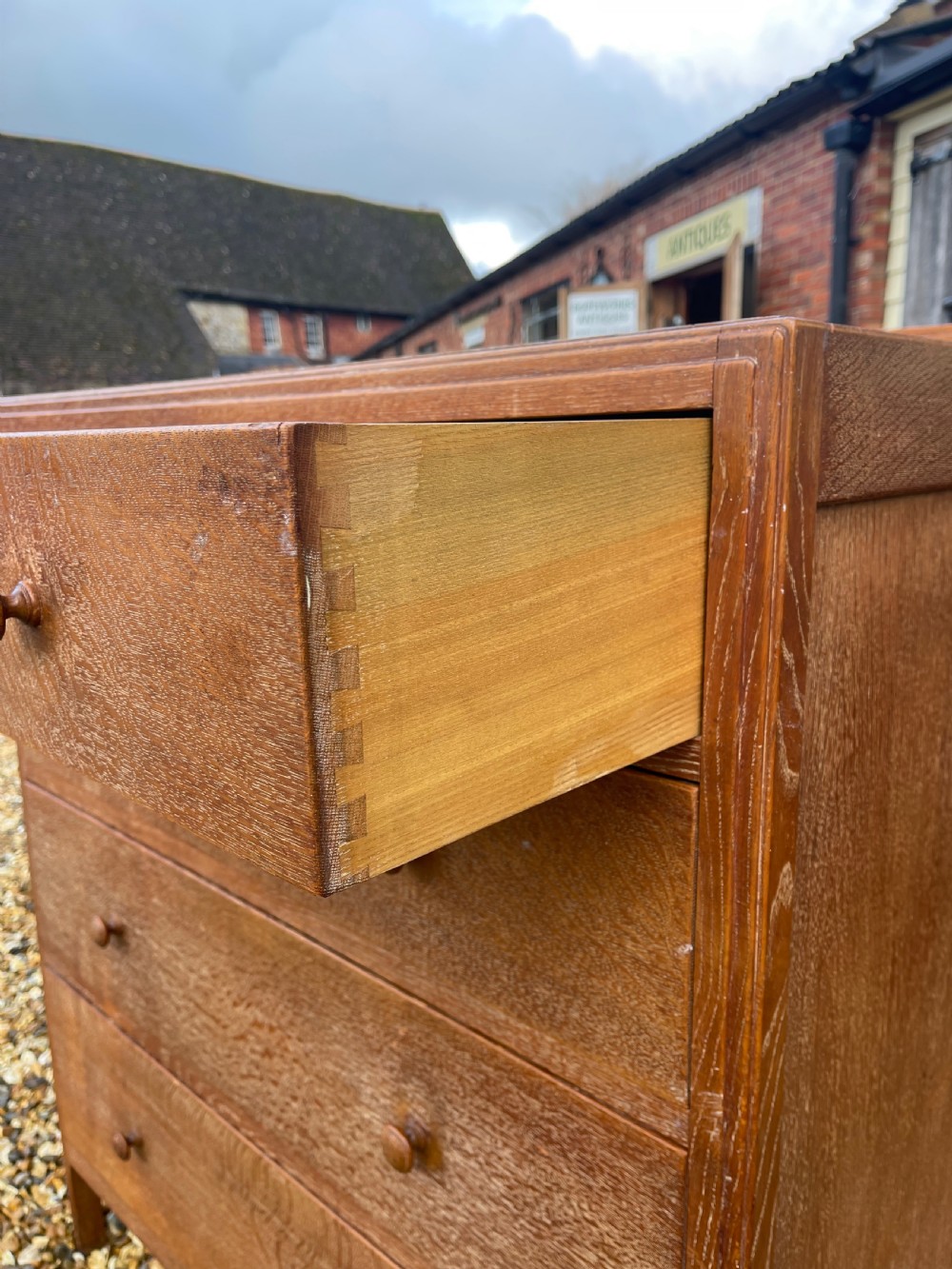 Heals oak chest of drawers  View II