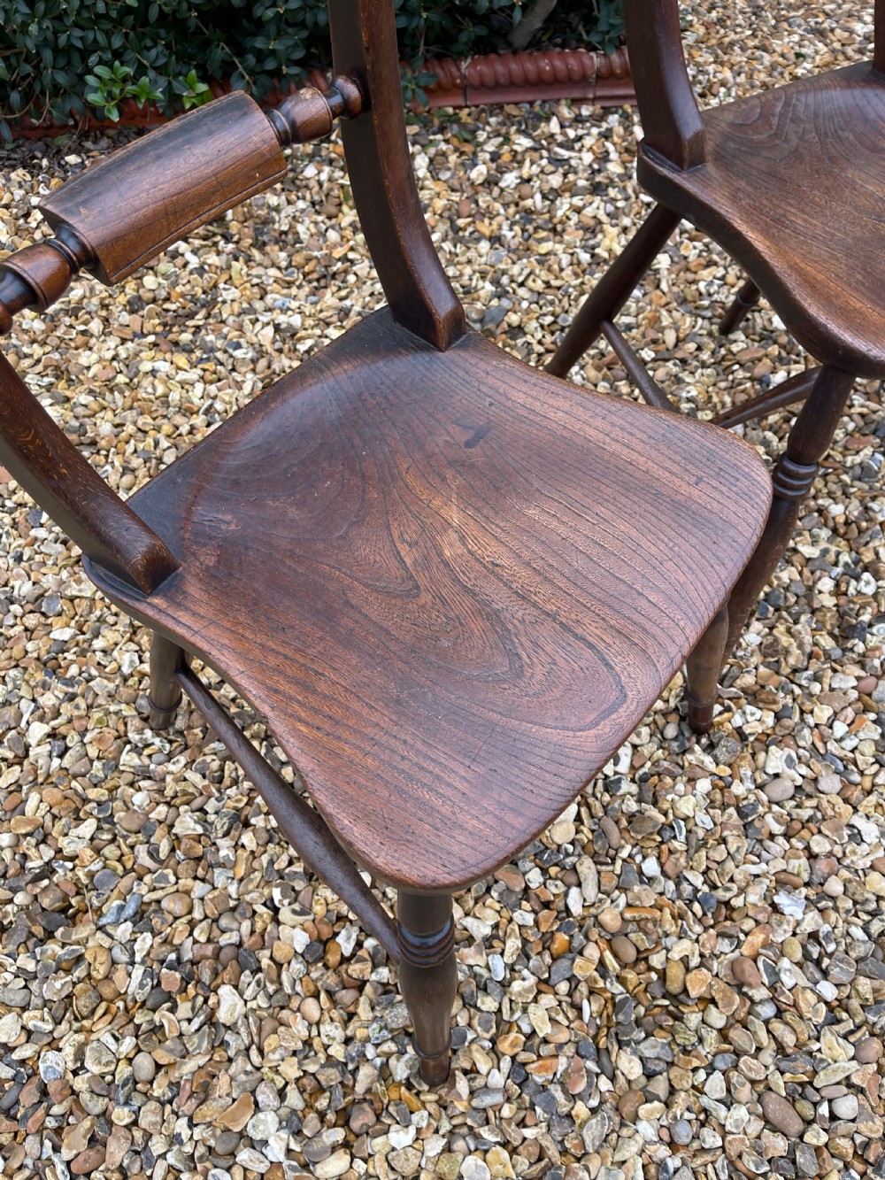 Set of four Victorian Oxford chairs  View II