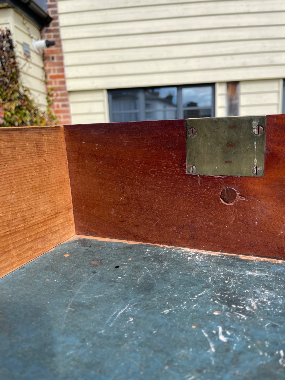 Neat sized mahogany campaign chest  View VI