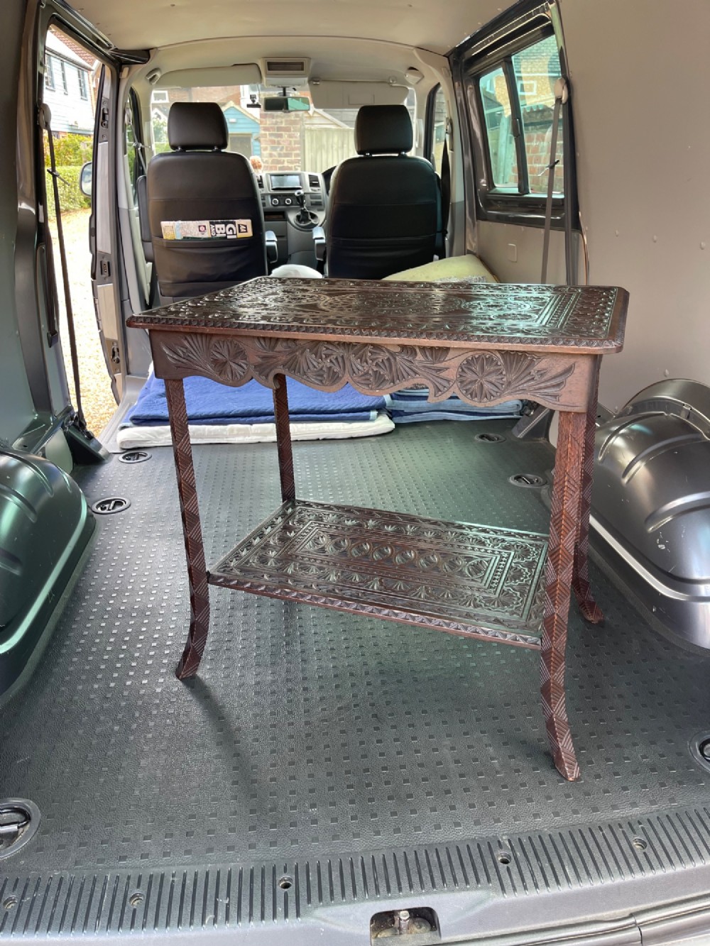 Scottish chip carved table