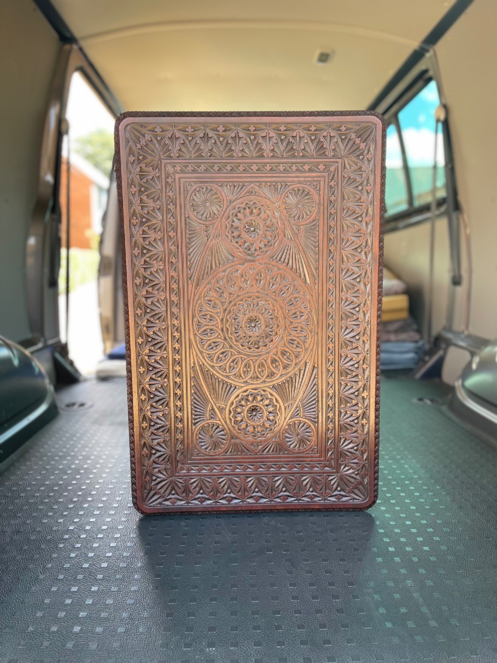 Scottish chip carved table View II