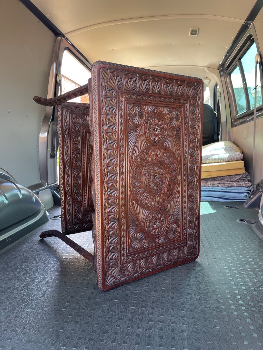 Scottish chip carved table View III