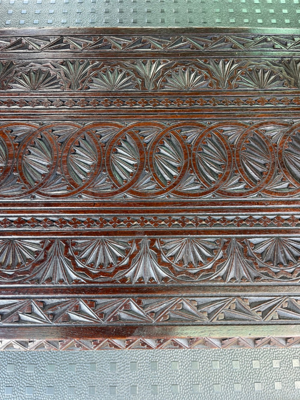 Scottish chip carved table View V