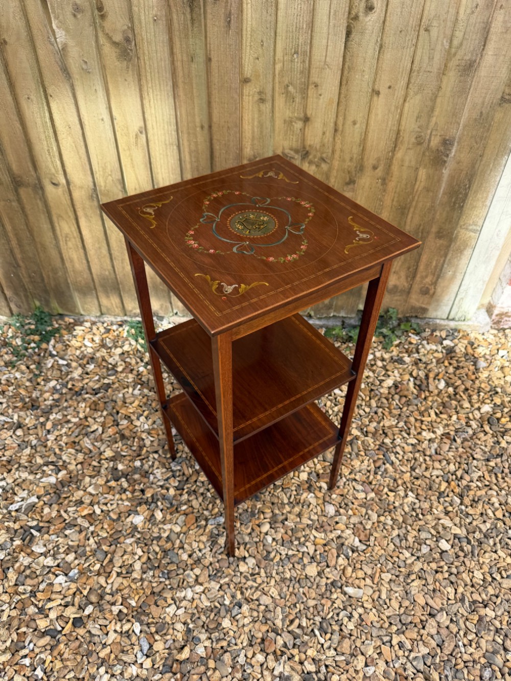 Painted mahogany etagere