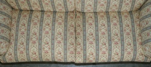 ANTIQUE HOWARD SONS PORTARLINGTON LARGE SOFA ORIGINAL TICKING UPHOLSTERY - ADDITIONAL PHOTO 8