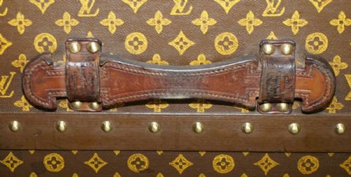 FULLY RESTORED 1920 LOUIS VUITTON FRANCE WARDROBE STEAMER TRUNK STENCIL MONOGRAM - ADDITIONAL PHOTO 4