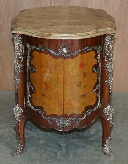 RARE COLLECTABLE GERMAIN LANDRIN CIRCA 1750 FRENCH MARBLE KINGWOOD SIDEBOARD - ADDITIONAL PHOTO 5