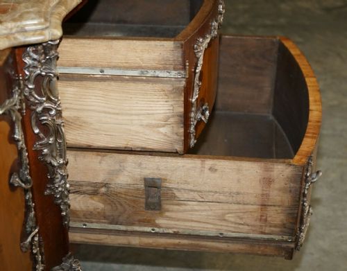 RARE COLLECTABLE GERMAIN LANDRIN CIRCA 1750 FRENCH MARBLE KINGWOOD SIDEBOARD - ADDITIONAL PHOTO 9