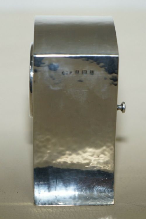 SOLID STERLING SILVER LIBERTY'S LONDON 1915 MINIATURE CARRIAGE CLOCK TUDRIC FEEL - ADDITIONAL PHOTO 4