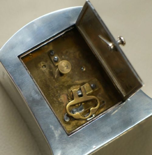 SOLID STERLING SILVER LIBERTY'S LONDON 1915 MINIATURE CARRIAGE CLOCK TUDRIC FEEL - ADDITIONAL PHOTO 8