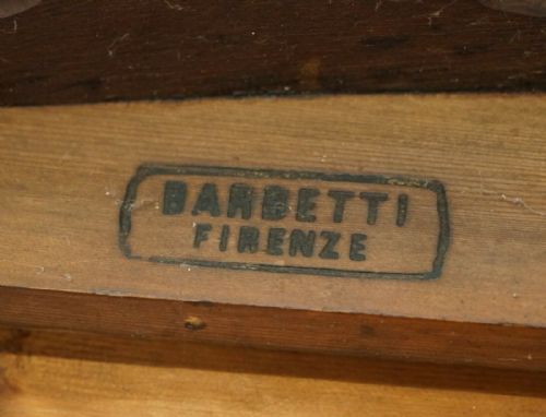IMPORTANT ITALIAN ANGIOLO BARBETTI FIRENZE ANTIQUE CHERUB DESK LIBRARY TABLE - ADDITIONAL PHOTO 10