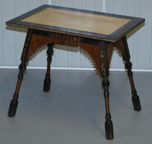 IMPORTANT AND RARE ORIGINAL CIRCA 1900 CARLO BUGATTI OCCASIONAL TABLE EBONISED - ADDITIONAL PHOTO 4
