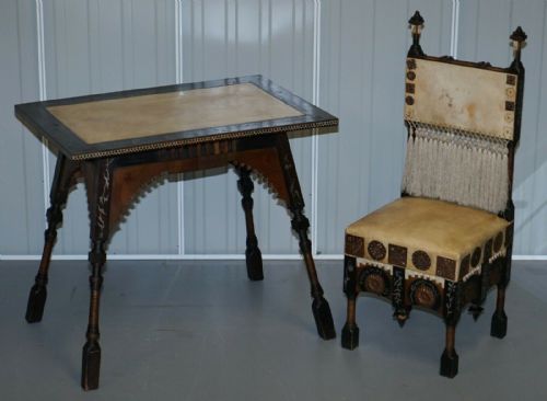 IMPORTANT AND RARE ORIGINAL CIRCA 1900 CARLO BUGATTI OCCASIONAL TABLE EBONISED - ADDITIONAL PHOTO 13