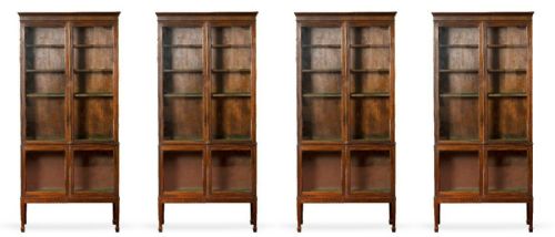 RARE SET OF FOUR OXFORD LIBRARY VICTORIAN BOOKCASES IN MAHOGANY 412CM WIDE - ADDITIONAL PHOTO 1