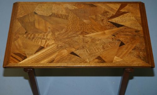 EXTREMELY RARE NEST OF EMILE GALLE CIRCA 1900 SPECIMEN WOOD TABLES ART NOUVEAU - ADDITIONAL PHOTO 7