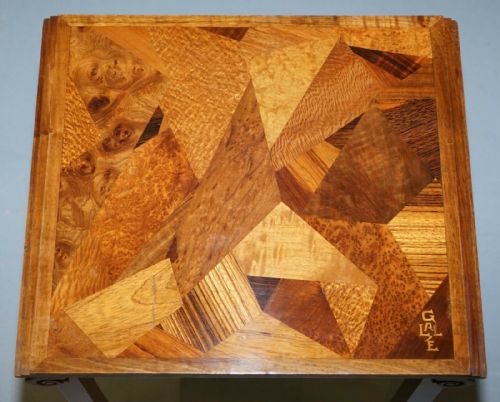 EXTREMELY RARE NEST OF EMILE GALLE CIRCA 1900 SPECIMEN WOOD TABLES ART NOUVEAU - ADDITIONAL PHOTO 8
