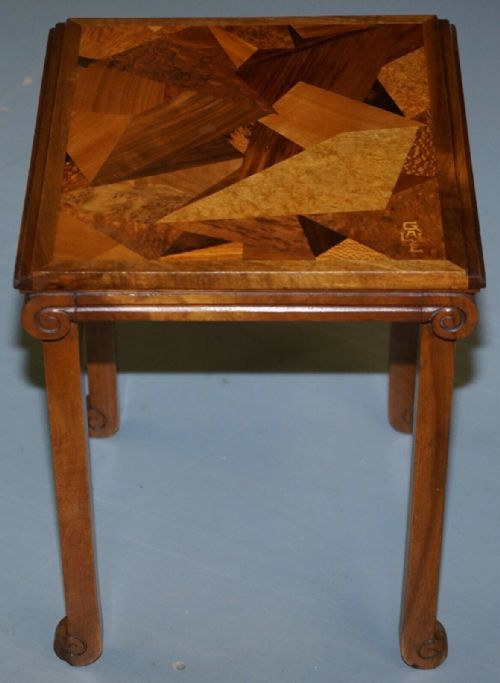 EXTREMELY RARE NEST OF EMILE GALLE CIRCA 1900 SPECIMEN WOOD TABLES ART NOUVEAU - ADDITIONAL PHOTO 9