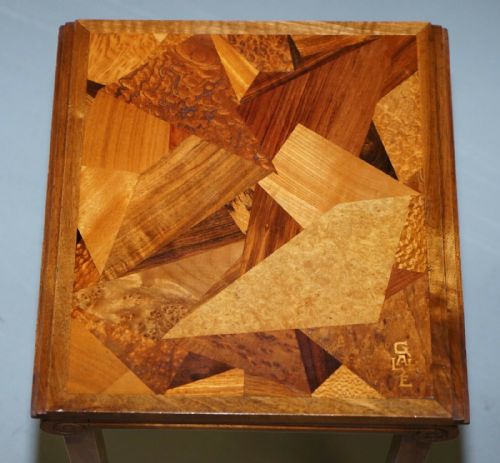 EXTREMELY RARE NEST OF EMILE GALLE CIRCA 1900 SPECIMEN WOOD TABLES ART NOUVEAU - ADDITIONAL PHOTO 10