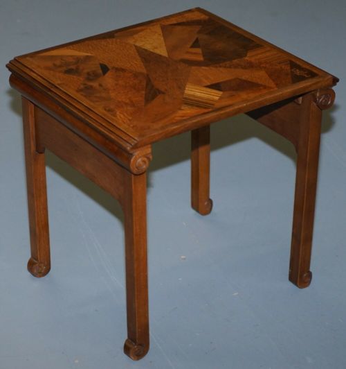 EXTREMELY RARE NEST OF EMILE GALLE CIRCA 1900 SPECIMEN WOOD TABLES ART NOUVEAU - ADDITIONAL PHOTO 12
