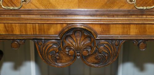 EXQUISITE LIBERTY'S OF LONDON BURR WALNUT DRINKS CABINET WITH SLIDING SHELVES - ADDITIONAL PHOTO 2