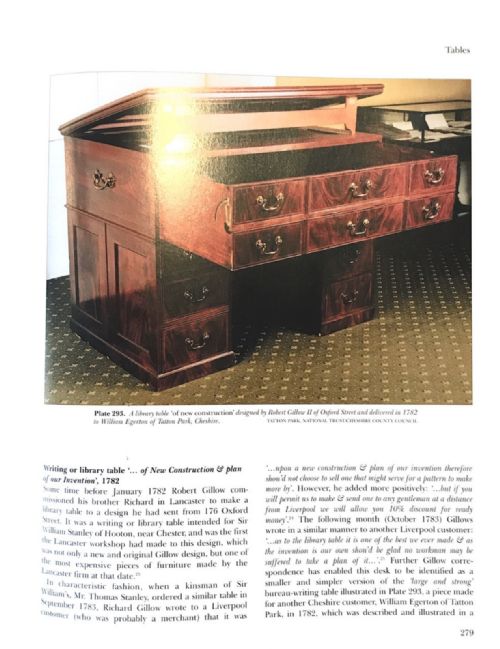 ROBERT GILLOWS II 1790 WRITING LIBRARY MAHOGANY CHEST OF DRAWERS LEATHER SLOPE - ADDITIONAL PHOTO 5