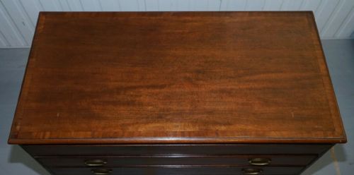ROBERT GILLOWS II 1790 WRITING LIBRARY MAHOGANY CHEST OF DRAWERS LEATHER SLOPE - ADDITIONAL PHOTO 7