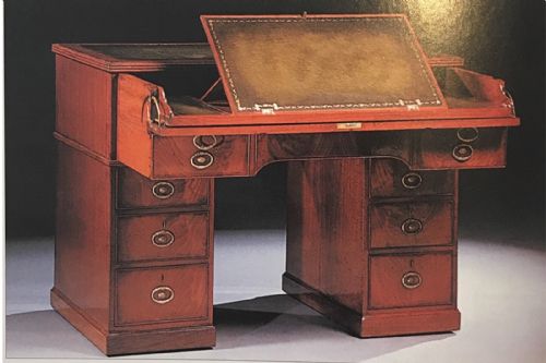 ROBERT GILLOWS II 1790 WRITING LIBRARY MAHOGANY CHEST OF DRAWERS LEATHER SLOPE - ADDITIONAL PHOTO 8