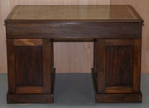 LOVELY GEORGE III CIRCA 1780 DOUBLE SIDED WALNUT PARTNER DESK ORIGINAL HANDLES - ADDITIONAL PHOTO 4