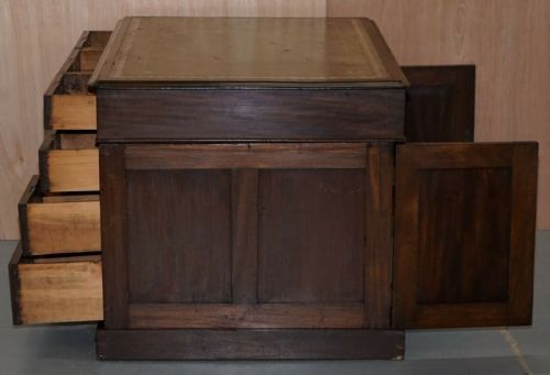 LOVELY GEORGE III CIRCA 1780 DOUBLE SIDED WALNUT PARTNER DESK ORIGINAL HANDLES - ADDITIONAL PHOTO 6