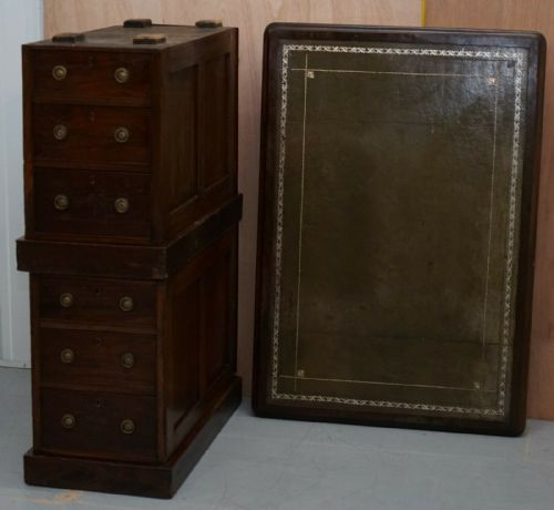 LOVELY GEORGE III CIRCA 1780 DOUBLE SIDED WALNUT PARTNER DESK ORIGINAL HANDLES - ADDITIONAL PHOTO 10