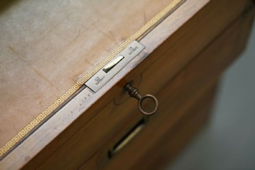EXCEPTIONALLY RARE CIRCA 1860 WALNUT MILITARY OFFICERS CAMPAIGN CHEST OF DRAWERS - ADDITIONAL PHOTO 10