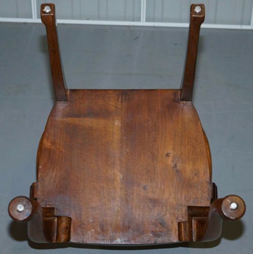 LOVELY VICTORIAN HOWARD SON'S FULLY STAMPED OFFICE DESK ARMCHAIR IN WALNUT - ADDITIONAL PHOTO 12