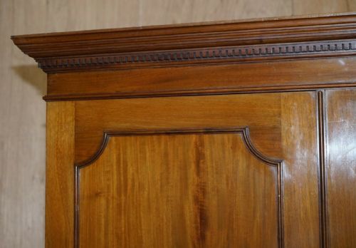 ORIGINAL ANTIQUE FULLY STAMPED HOWARD SON'S BERNERS STREET MAHOGANY WARDROBE - ADDITIONAL PHOTO 7