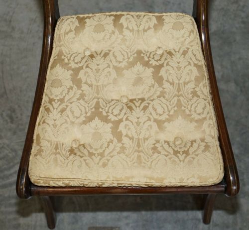 12 IMPORTANT JOHN GEE 17791824 ORIGINAL REGENCY ROSEWOOD BRASS DINING CHAIRS - ADDITIONAL PHOTO 7