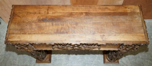 ANTIQUE CIRCA 1880 HAND CARVED SOLID ELM FIREPLACE MANTLEPIECE FRETWORK COLUMNS - ADDITIONAL PHOTO 8