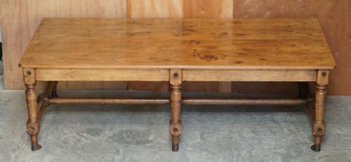 UNIQUE ANTIQUE VICTORIAN 1860 SHIPS REFECTORY DINING TABLE PHOSPHOR BRONZE FEET - ADDITIONAL PHOTO 13