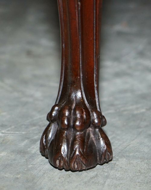 CIRCA 1845 C HINDLEY SONS LION CARVED CHESTERFIELD BROWN LEATHER FIVE DINING CHAIRS - ADDITIONAL PHOTO 10