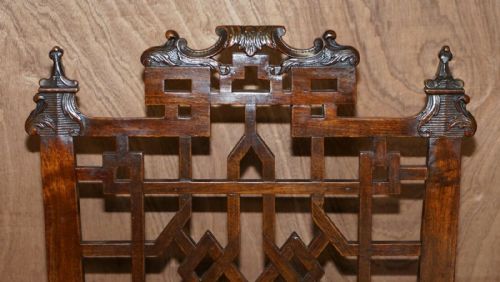 SIX IMPORATANT GEORGE III 1760 THOMAS CHIPPENDALE CHINESE PAGODA DINING CHAIRS - ADDITIONAL PHOTO 5