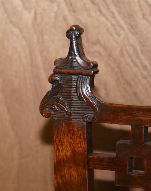 SIX IMPORATANT GEORGE III 1760 THOMAS CHIPPENDALE CHINESE PAGODA DINING CHAIRS - ADDITIONAL PHOTO 7