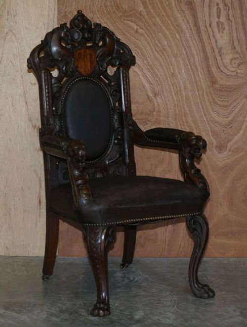 WINSTON CHURCHILL LINKED HARRY WARREN HOUSE EIGHT ANTIQUE DINING CARVER CHAIRS - ADDITIONAL PHOTO 9