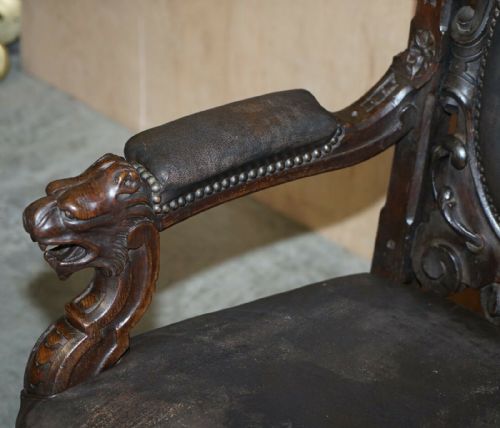 WINSTON CHURCHILL LINKED HARRY WARREN HOUSE EIGHT ANTIQUE DINING CARVER CHAIRS - ADDITIONAL PHOTO 12