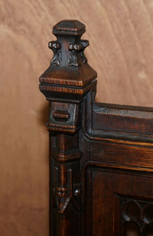 TWELVE ANTIQUE CIRCA 1800 FRENCH GOTHIC REVIVAL FRENCH DINING CHAIRS VERY FINE - ADDITIONAL PHOTO 6