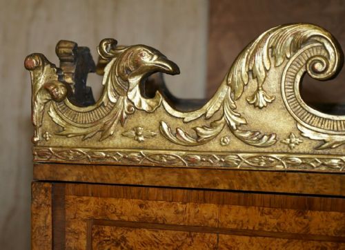 IMPORTANT ANTIQUE GEORGE II CIRCA 1740 MULBERRY WOOD GILTWOOD DRINKS CABINET - ADDITIONAL PHOTO 5