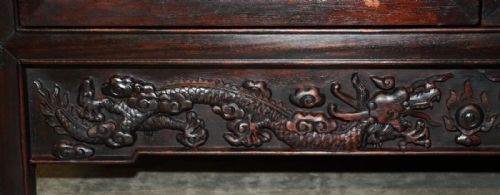 ANTIQUE CHINESE DRAGON CARVED ZITAN SIJIANGUI COMPOUND CABINET CUPBOARD CIRCA 1900 - ADDITIONAL PHOTO 8