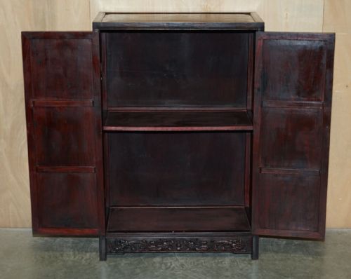 ANTIQUE CHINESE DRAGON CARVED ZITAN SIJIANGUI COMPOUND CABINET CUPBOARD CIRCA 1900 - ADDITIONAL PHOTO 11