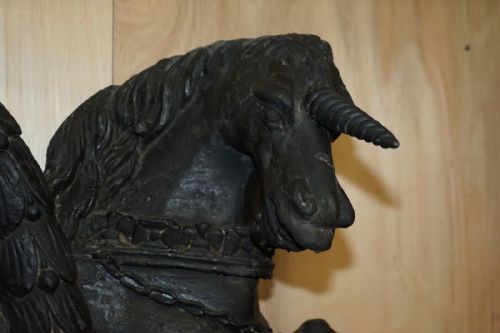 CIRCA 1400 HENRY VIII ARMORIAL COAT OF ARMS FIRE PLACE DIEU ET MON DROIT SIGNED - ADDITIONAL PHOTO 9