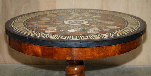 IMPORTANT ANTIQUE 1830 WILLIAM IV PIETRA DURA SPECIMEN MARBLE CENTRE TABLE - ADDITIONAL PHOTO 2