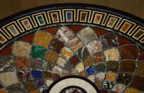IMPORTANT ANTIQUE 1830 WILLIAM IV PIETRA DURA SPECIMEN MARBLE CENTRE TABLE - ADDITIONAL PHOTO 7