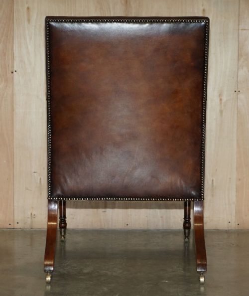 FULLY RESTORED ANTIQUE GEORGE III CIRCA 1780 BROWN LEATHER CHESTERFIELD ARMCHAIR - ADDITIONAL PHOTO 14